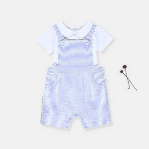 Cornflower Stripe Romper and Tee