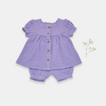 Load image into Gallery viewer, Lavender Top and Shorts Set

