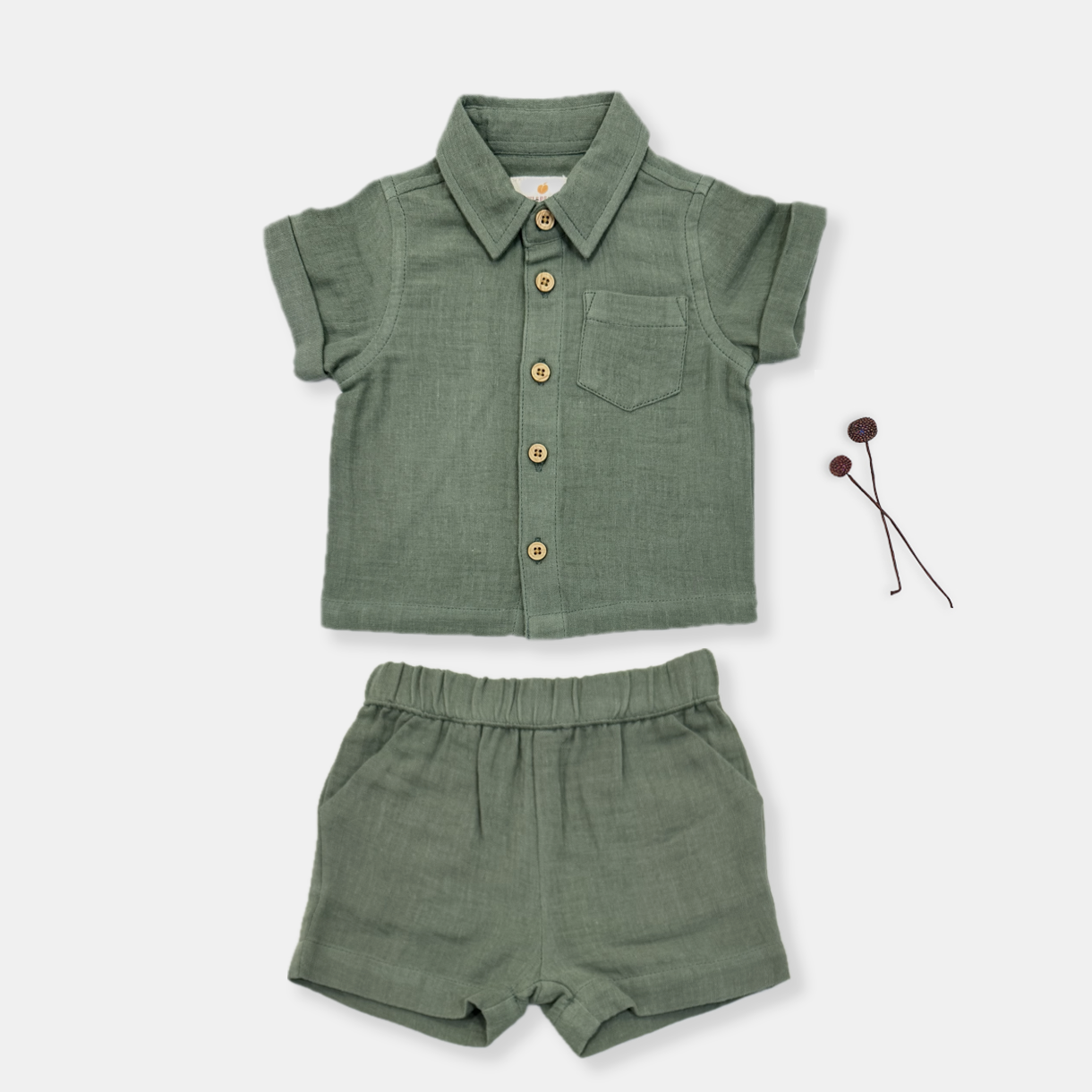 Sage Shirt and Shorts Set