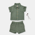 Load image into Gallery viewer, Sage Shirt and Shorts Set
