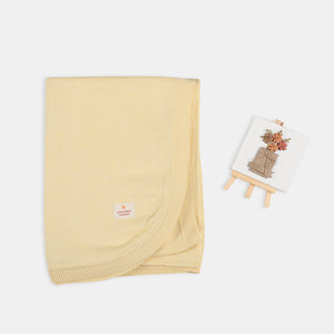 Yellow Knitted Blanket- Kids
