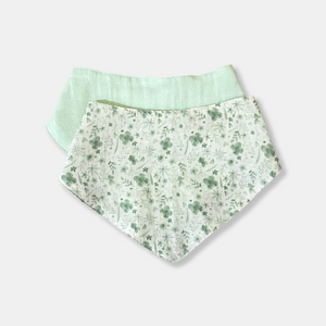 Mint and Sage Print Bib- Set of 2