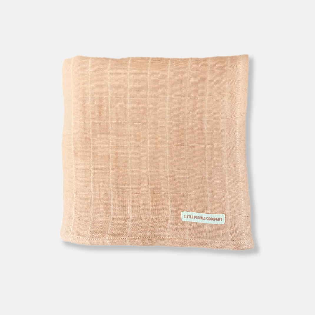 Peach Muslin Swaddle- Large