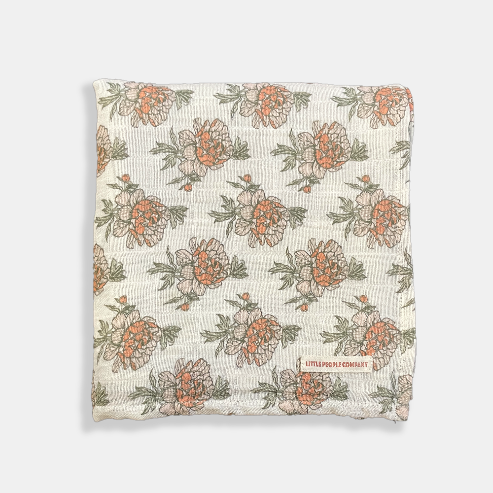 Floral Muslin Swaddle- Large