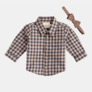 Beige Check Shirt