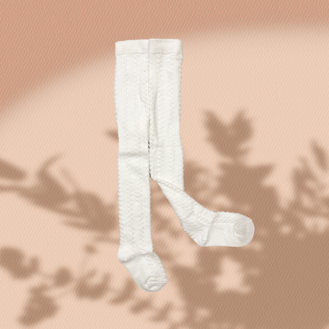Cream Cable Tights