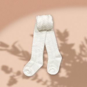 Cream Cable Tights