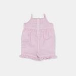 Load image into Gallery viewer, Pink Stripe Romper and Hat Set
